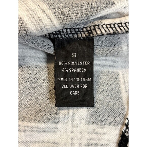 Alyx B&W Career Wear Stretch Fitted Blouse Small With Silver Accent - Picture 9 of 9